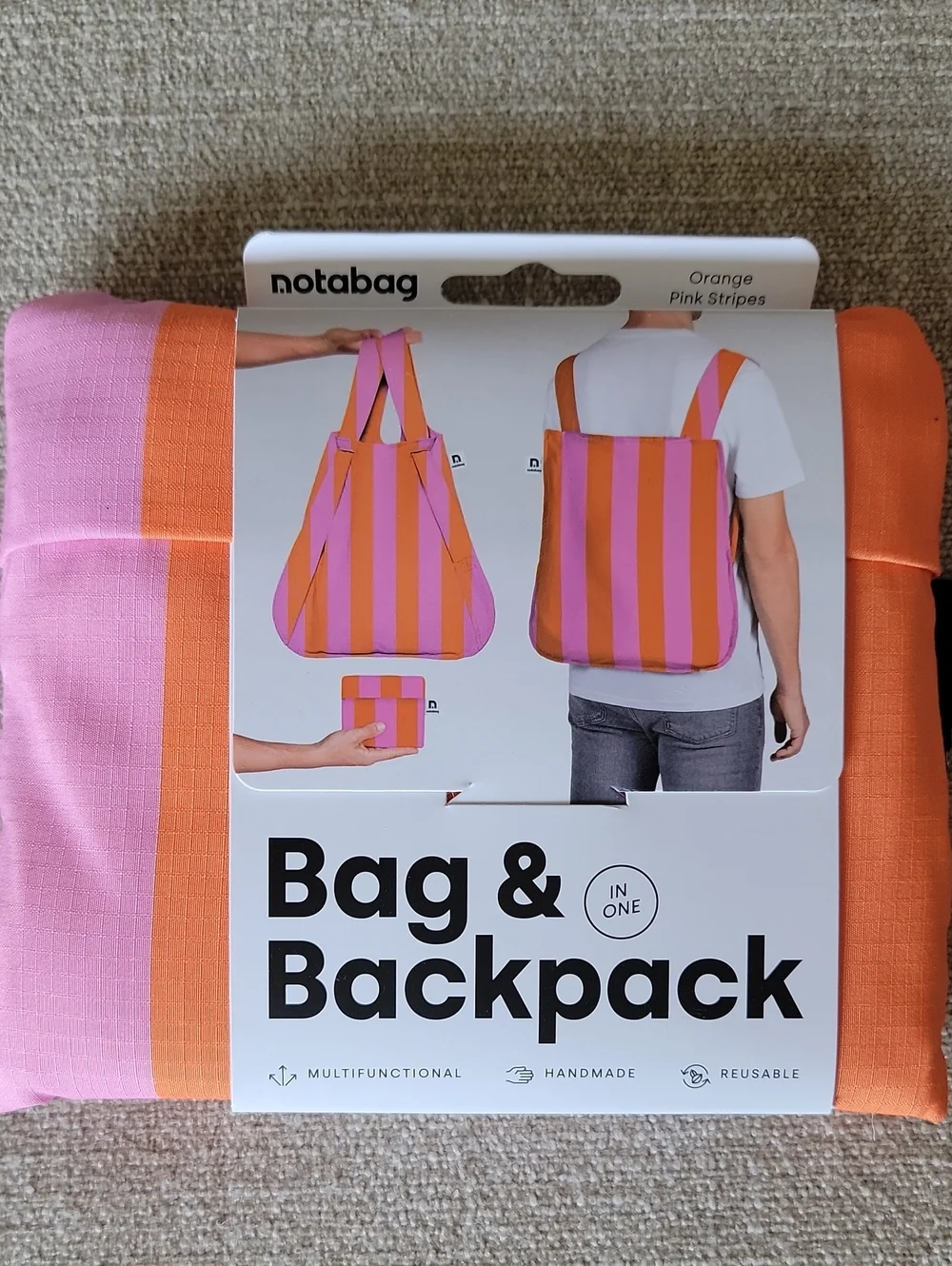 NWT Notabag Red Smart Combination Bag and Backpack